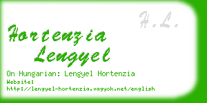 hortenzia lengyel business card